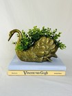 Vintage Brass Swan Planter