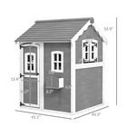 Playhouse For Kids Outdoor With Floor For 3-8 Years Old  Gray