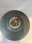 Vintage Aluminum Round Vanity Powder Puff Wind Up Music Box     100 Pipers   