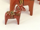 Group Of Three Vintage Dala Horses Sweden Lot