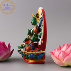 Resin Statue Tibetan Esoteric Buddhism Green Tara Handmade Painted Ornament 