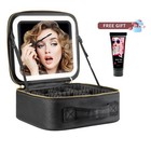 Travel Makeup Bag With Led Mirror 3 Color Adjustable With Free Gift Usa Seller