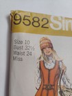 Mini Jumper Dress Belted Top Pants 10 Simplicity 9582 Sewing Pattern Cut Vtg 70s