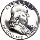 1957 Gem-pr     Franklin Proof Silver Half Dollar Gem-pr     One 50c Coin 