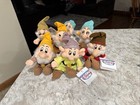 Vintage Walt Disney Plush Bean Bag Nwt Snow White - The Seven Dwarfs 