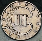 1853 Three Cent Silver Piece Trime 3c Type 1 Ungraded Choice Us Coin Cc28082
