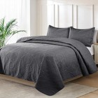 Queen King Bedspread Floral Pattern Soft Reversible Coverlet Bedding Set Throw