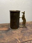 Antique Wwii  Kangaroo Brass Mug Tankard Trench Art Military Beer  