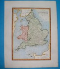 1838 Nice Original Map United Kingdom England Wales London Cardiff Manchester