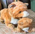 Vintage Avanti Plush Orange Tabby Cat 1985 Applause Animal Posable Mom   Kitten 