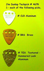 Dunlop Teck Pick  3 Pick Pack  Tech Pick  Metal Guitar Pick  Guitar Picks  Picks