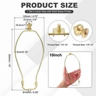 10 Inch Lamp Harp Kit With 1 Inch Height Solid Brass Finial Gold 