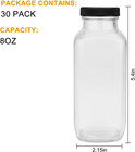 8 Oz Glass Bottles reusable Glass Water Bottle With Airtight Lids vintage Drinki