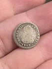 Rare 1813 1 2 Reale Spanish Colonial Silver Old Coin Santiago Mint Pirate Era