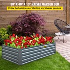 Vevor Galvanized Raised Garden Bed 80  X 40  X 19  Metal Planter Box Outdoor