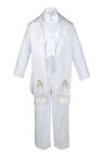 Boys Church Christening Communion  White Tuxedo With A Gold Or Silver Stole 8-20