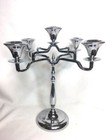 Vintage Art Deco 1930 Farberware Brooklyn Chrome 5 Candle Holder Candelabra Rare
