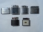 Lot 6 Vintage Lighter Queen Star Ronson Penguin Continental Colvair Metal