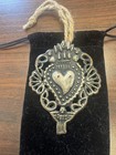 Vintage Sacred Heart Or Milagro Ex-voto Religious Silver Tone Art Piece