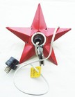 Vintage Noma Glo Lite Illuminated Christmas Tree Topper Metal Star