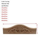 Wood Carving Carved Decal Corner Long Onlay Applique Unpainted Door Furniture