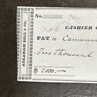 1840 Bank Check Cashier Of The City Bank Ny Pay To Forman   Whitehouse   2 000