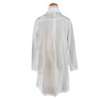 Kenneth Cole Women   s White Cotton Tunic Blouse Dress Sz M Long Sleeve