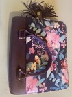Christian Art Gifts Womens Fashion Bible Cover Purse Style Blessed Purple Flower