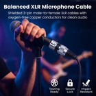 Xlr To Xlr Microphone Cable  6 Feet  10-pack  Xlr Male To Female Mic Cable 3-pin
