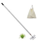 New Adjustable Uprooting Weeding Tool With Long Handle 11-teeth Weed Puller