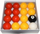Billiard Balls Red And Yellow Pool Ball Set 2-1 4 Red  White  Yellow  Black 