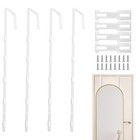Pcs Over The Door Mirror Hanger  Adjustable Door Mirror Hanger  Five 4 White