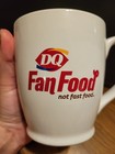Rare Dairy Queen Logo Ceramic Mug Dq Fan Food Not Fast Food 2015-2019 Slogan Yrs
