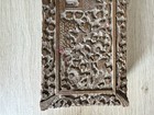 Antique 19thc Anglo-indian Carved Sandalwood Box Taj Mahal Motif Jewelry Trink