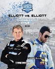 Nashville Srx Chase Elliott   Bill Elliott Race Used Pit Board Sign Used In Pits