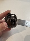 Japanese Style Wooden Rat Mouse On Pumpkin Gourd Netsuke Signed Moveable