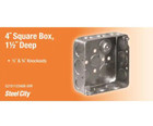 1-gang 4 In  New Work Metal Electrical Wall Box With Ground Bump  Steel  Durable