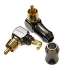 5-pack Rca Right-angle Solder Type Gold Plated Metal 6 3mm od Connectors