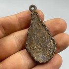 Very Rare Ancient South East Asian Bronze Engraved Buddha Amulet Pendant