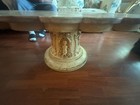 Vintage French Provincial Scalloped Pink Marble Top Coffee Table  local 