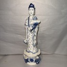 Antique Qing Dynasty Chinese Porcelain Statue Of Kuan Yin 15    Tall