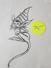 Original Vintage 1989 Shop Used Tattoo Flash Sheet  Fantasy  Fairies  Elves