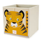 3 Sprouts Kid s Fabric Storage Cube Box Soft Toy Bin  Friendly Tiger  open Box 