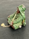 Small Antique Cold Painted Austrian Vienna Bronze  Arab Smoking A Hookah