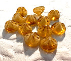Am1320 Vintage Glass Cabochons 10mm Round Jonquil Givre Textured Unfoiled  12 