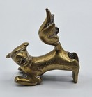 Vintage Set Of 3 Chinese Brass Foo Dog Chopstick Rest stands