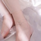 Women Ankle Bracelet Genuine 925 Sterling Silver Anklet Foot Jewelry Chain Beach