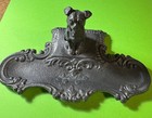 Pewter Victorian Pug Dog Trinket Dish ashtray dresser Valet