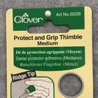 Clover Protect   Grip Thimble Medium 6026 Flexible Rubber Scallop Design