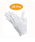 48 Pcs White Gloves  Andston 24 Pairs Soft Cotton Gloves  Coin Jewelry Silver   